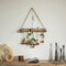 Uniquewise 15" Natural Wooden Log Hanging Wall Decor - Rustic Farmhouse Accent for Entryway Living Room Kitchen Boho Interiors and Cozy Spaces Ideal for Displaying Fairy Lights & Small Fabrics, White